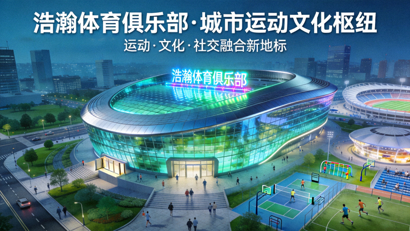 浩瀚体育俱乐部作为城市运动文化枢纽的概念图